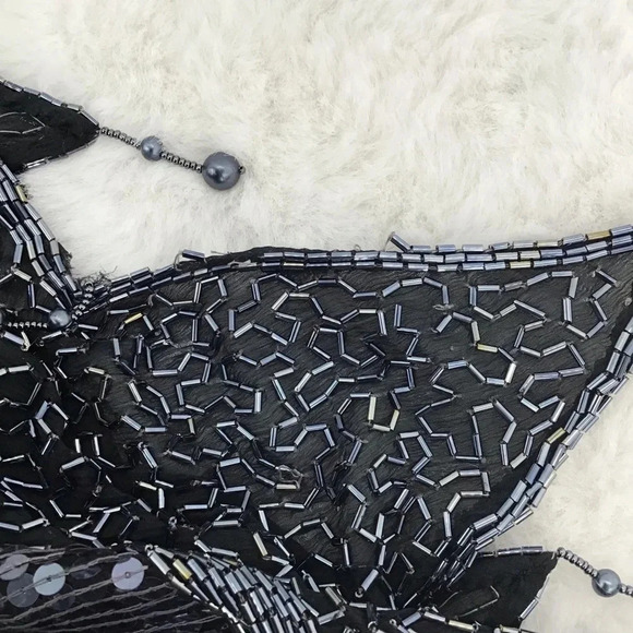 Judith Ann Creations Vintage 80’s Gatsby Style Beaded SequinTunic Top Size L/XL - Picture 7 of 9